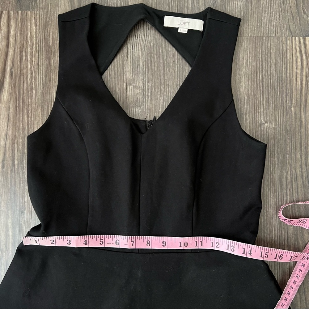 Ann Taylor LOFT Black A-Line Skater Dress with Pockets - Picture 9 of 12